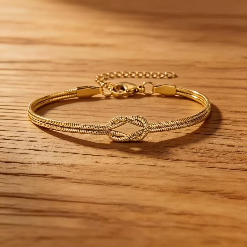 18K Golden Plated Exquisite Pendant Bracelet, Unisex Style